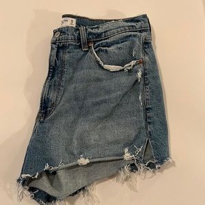 Abercrombie curve love high rise mom shorts